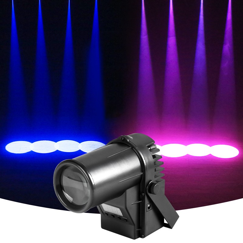 Professional RGBW led pin spot stage light dmx pin spot moving head dj light/ strobe light for party disco