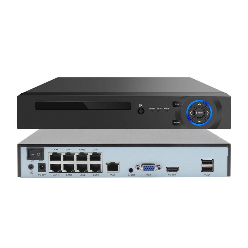 PoE NVR With8CH DC 48V POE Output