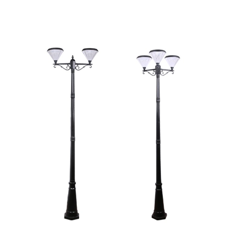 High quality outdoor aluminum lithium battery ip65 waterproof led solar garden lamp