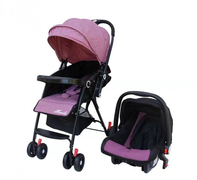 stroller 3 in 1/good quality cheap baby pram/ new design black luxury baby carriage
