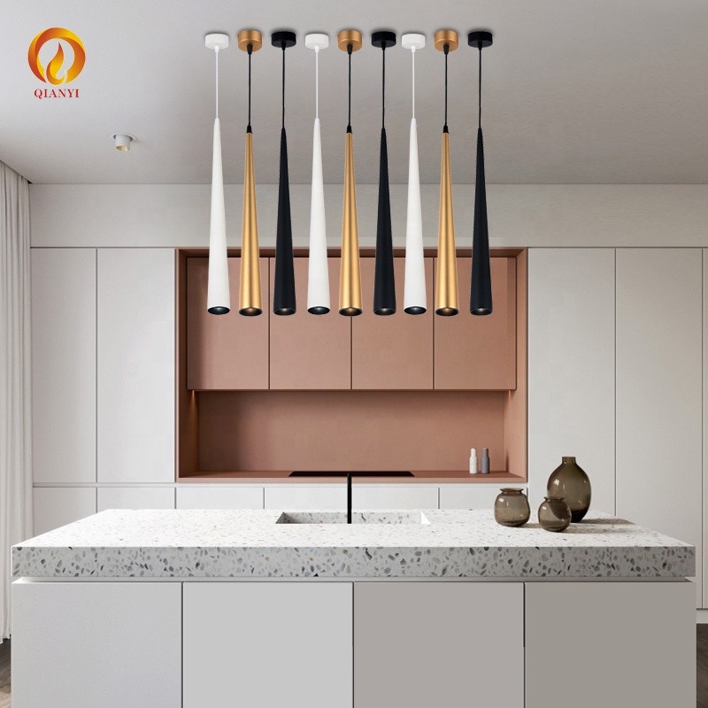 Simple led Pendant Lights AC85-265V 5W Modern led Conical Pendant Lamps Aluminum Hand Lighting dining-room bar Restaurant Lamp