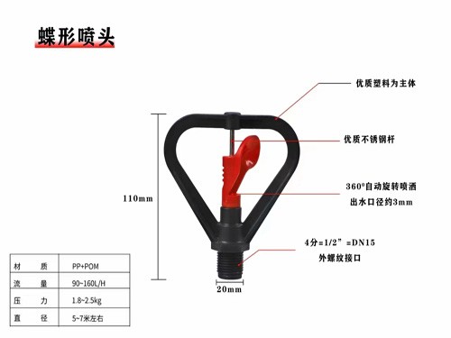 Watering and irrigation sprinkler head M01