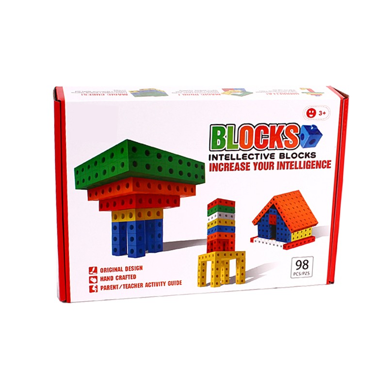 New product 98pcs building blocks kids stem toys colorful intelligence square blocks set for assemble