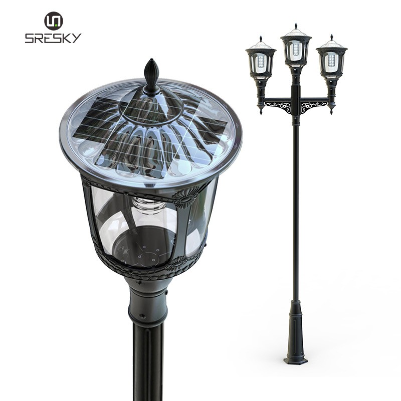 outdoor lighting with motion sensor solar garden light pillar landscape light European style